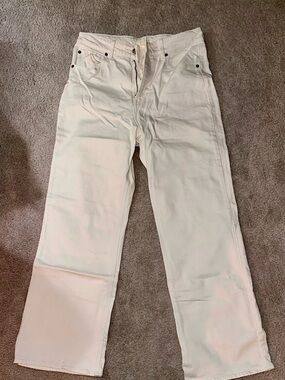 H&M Men's Cream Relaxed Jeans